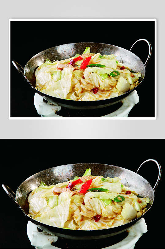 干锅手撕包菜食品高清图片