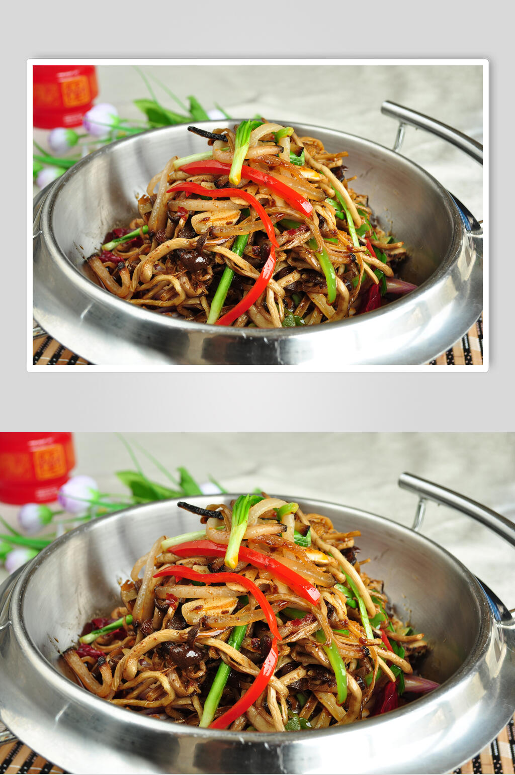 干锅茶树菇美食高清图片健康美味素材