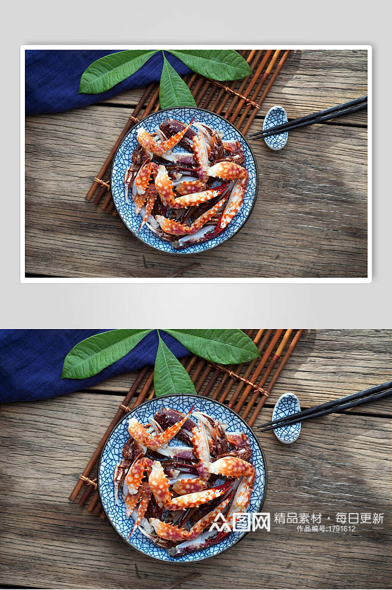 美味蟹腿螃蟹摄影图片素材