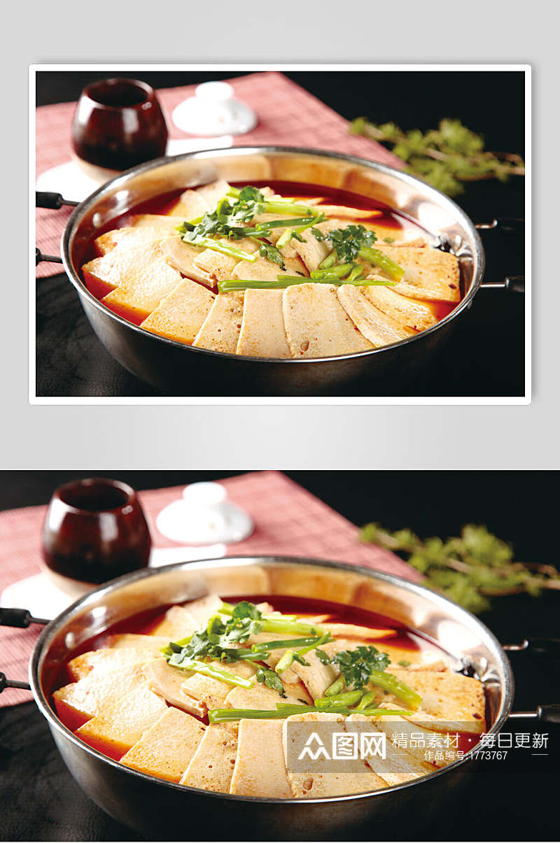鲜嫩干锅豆腐王食品高清图片素材