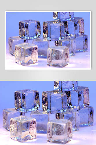 小方块炫彩冰块图片