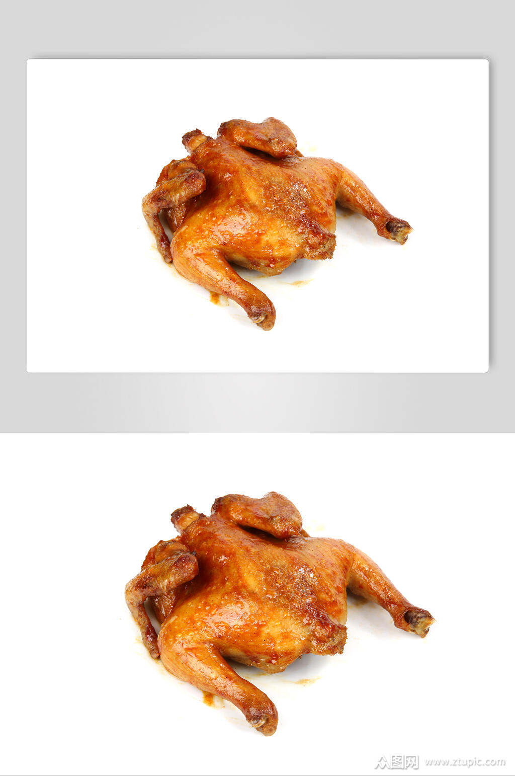 全鸡炸鸡烤鸡白底美食图片素材