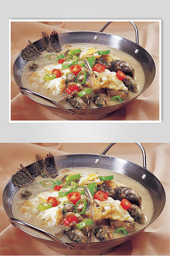 干锅荷包蛋黄鸭美食高清图片