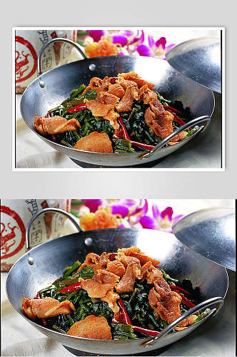 干锅干菜苔美食高清图片