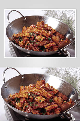 美味干锅红烧肉美食高清图片