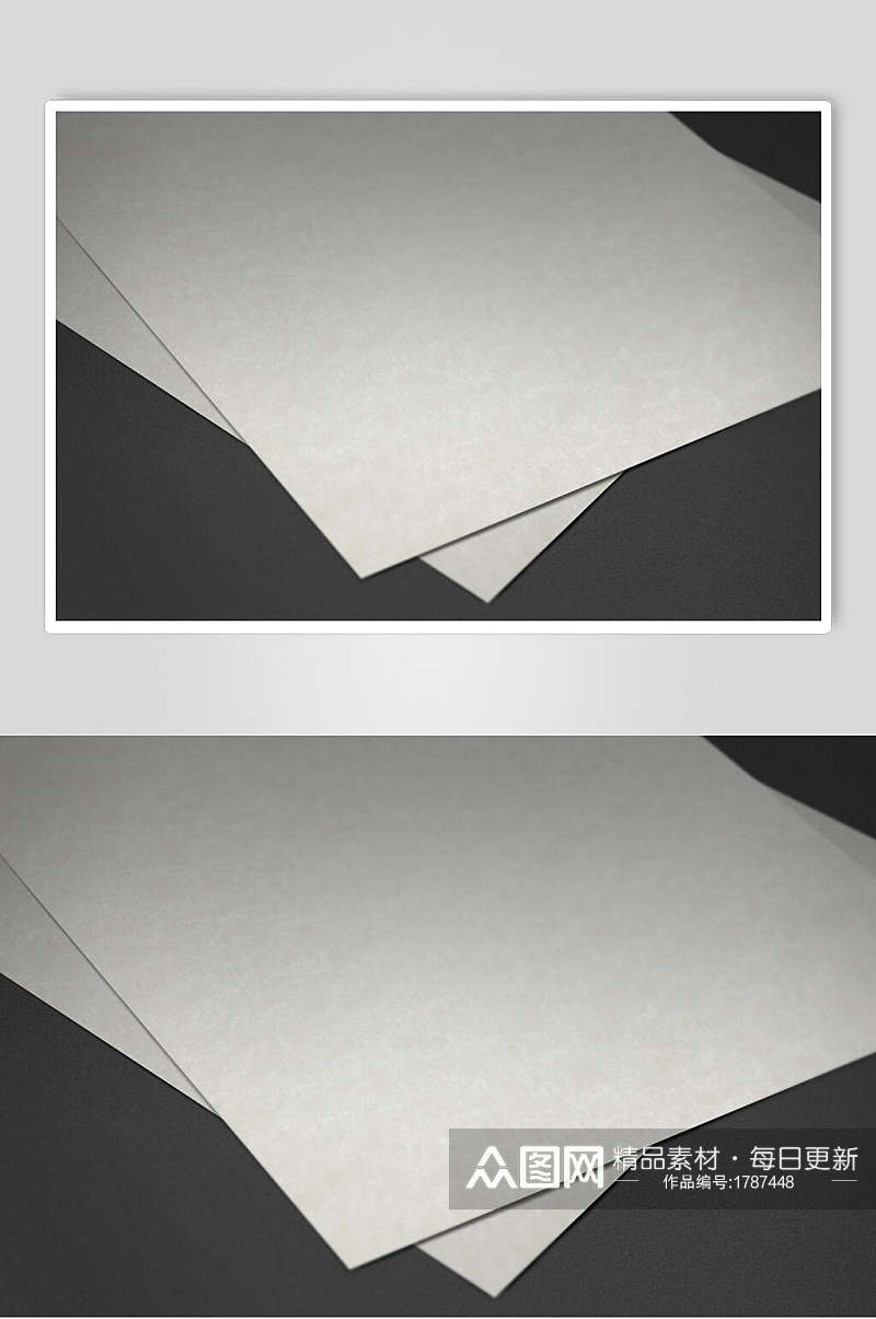 简约灰色折页样机效果图设计素材