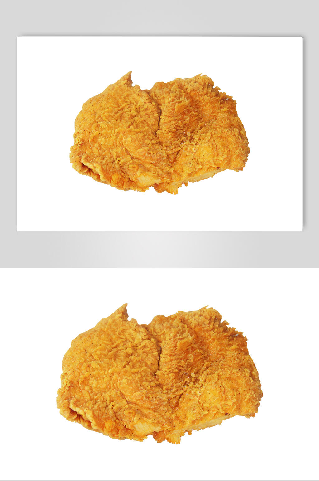 金黄鸡排炸鸡烤鸡白底图片素材