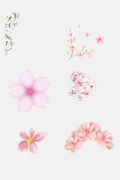 粉色创意浪漫樱花素材