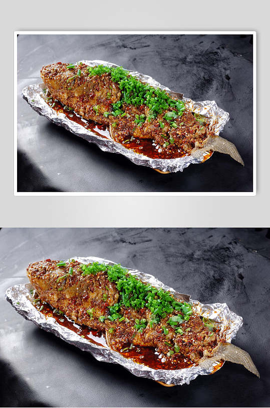 特色干锅烤鱼美食高清图片