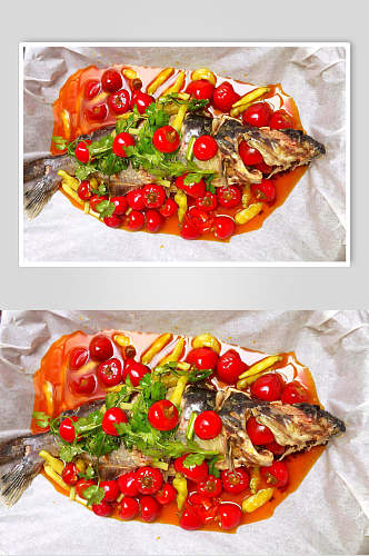 西红柿酸菜烤鱼餐饮图片