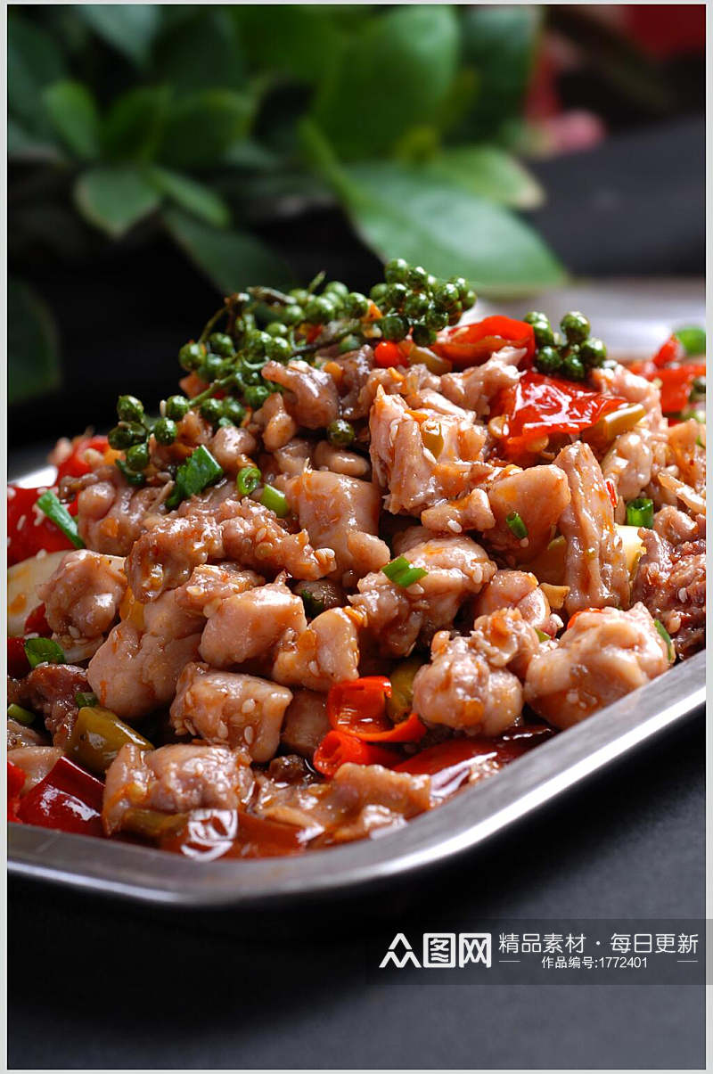中餐泡椒兔美食摄影图片素材