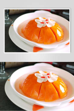 热菜百合老南瓜美食摄影图片