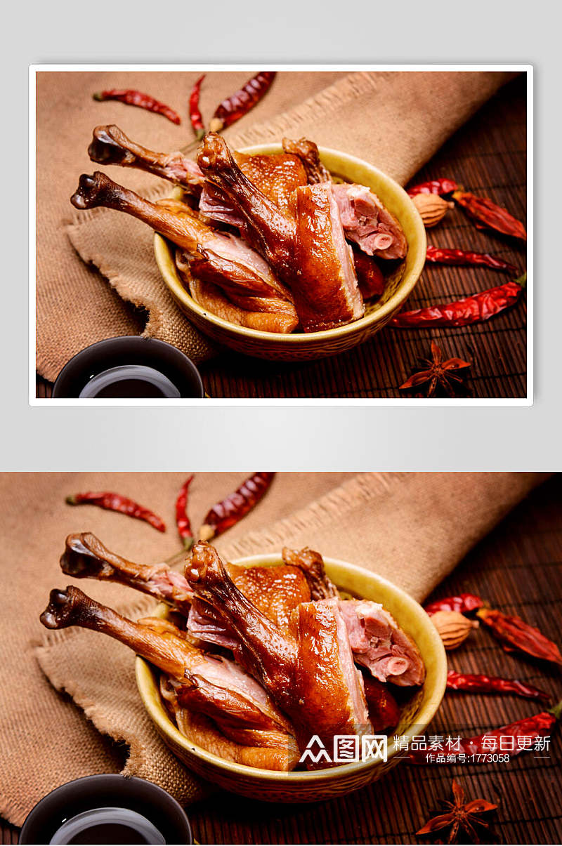鸭腿卤味美食摄影图片素材