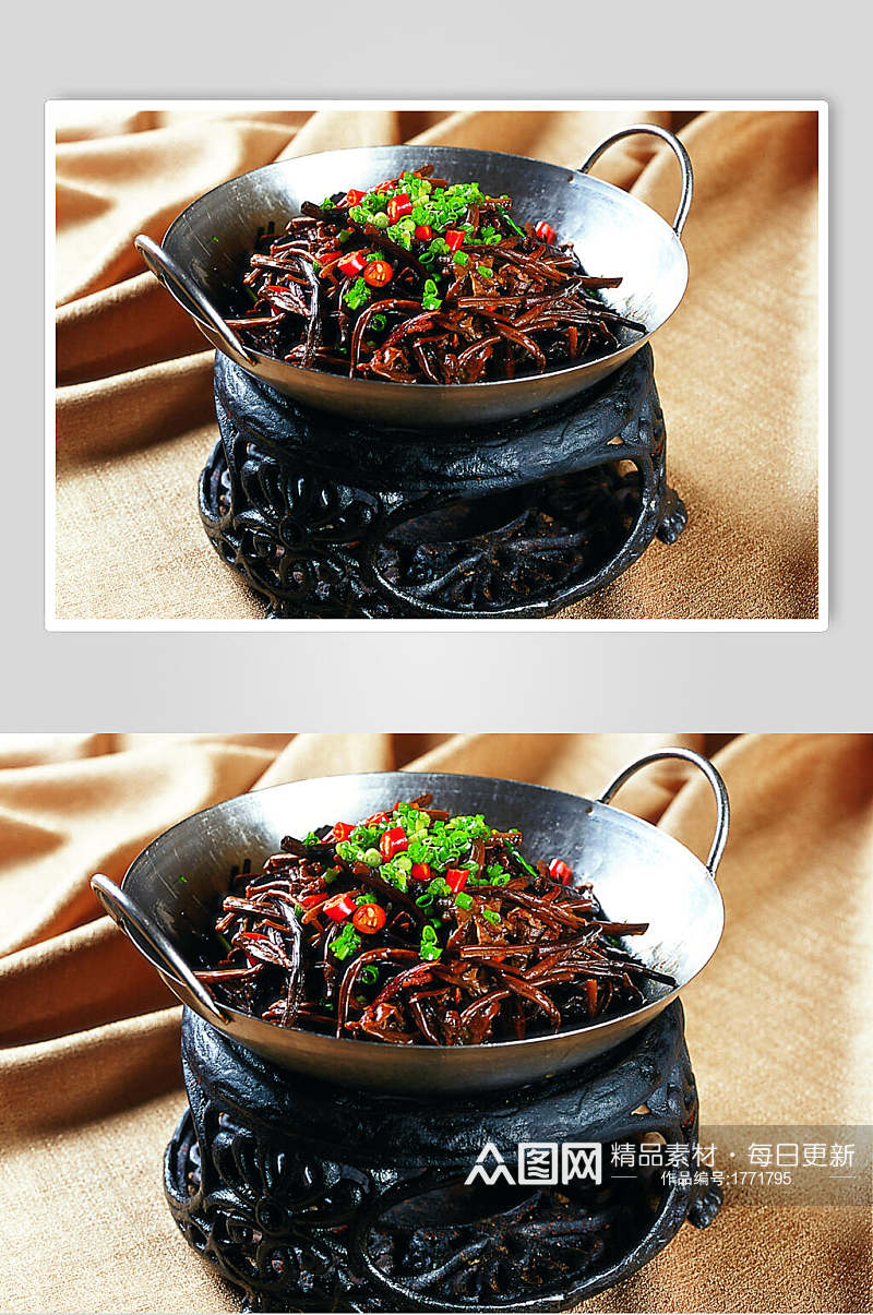 铁锅茶树菇图片素材