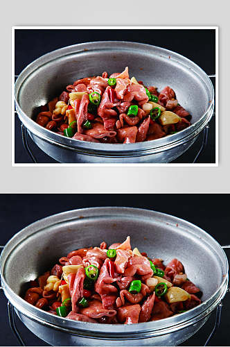 干锅腊味肥肠食品高清图片