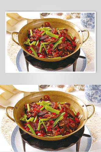 干锅带广驴肉高清图片