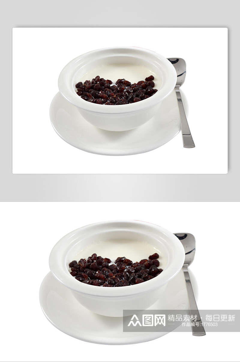 甜品红豆鲜奶食品图片素材