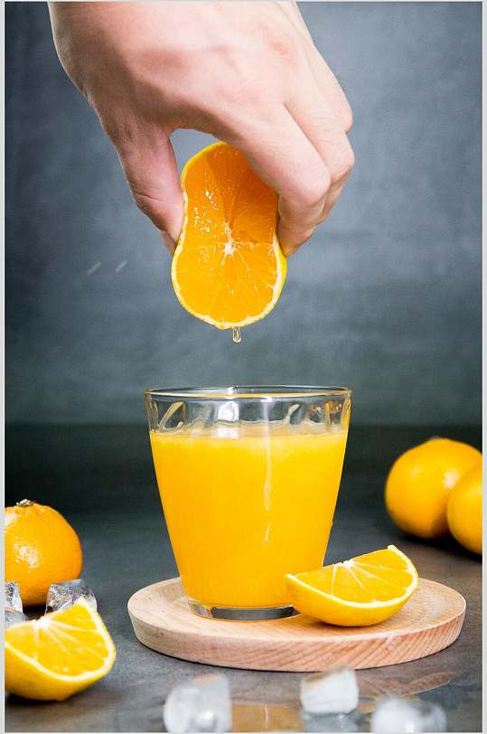 夏日橙汁冰凉饮品饮料图片