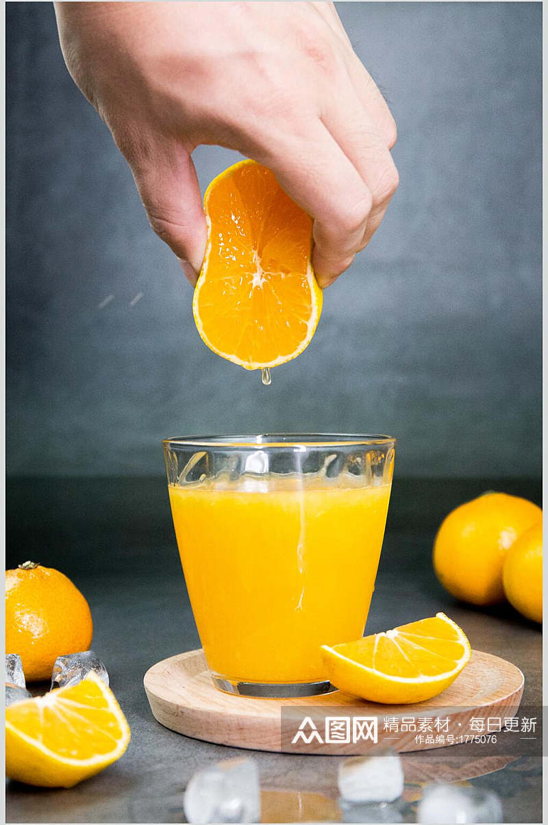 夏日橙汁冰凉饮品饮料图片素材