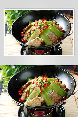 热干锅窝笋片食油味图片