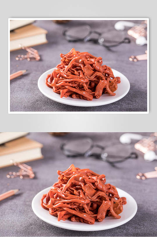 美味鸭肠卤味美食摄影图片