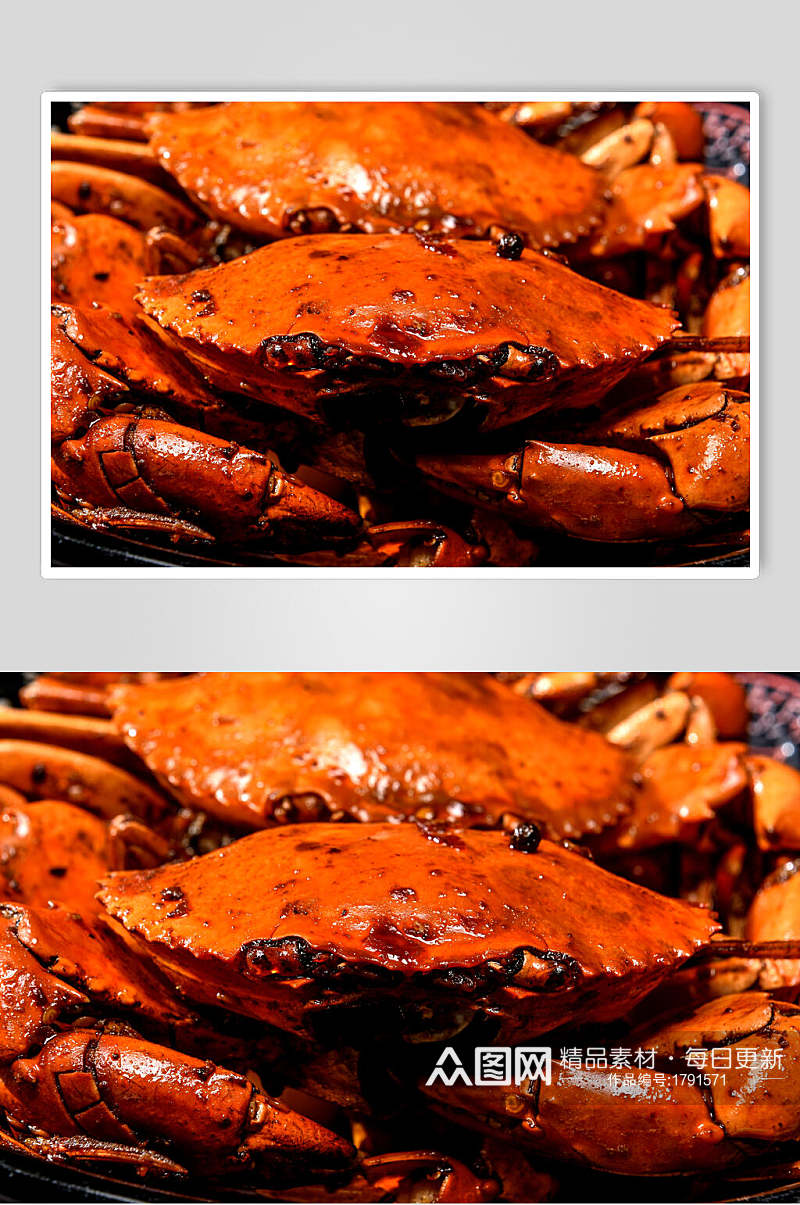香辣美味螃蟹美食高清摄影图片素材