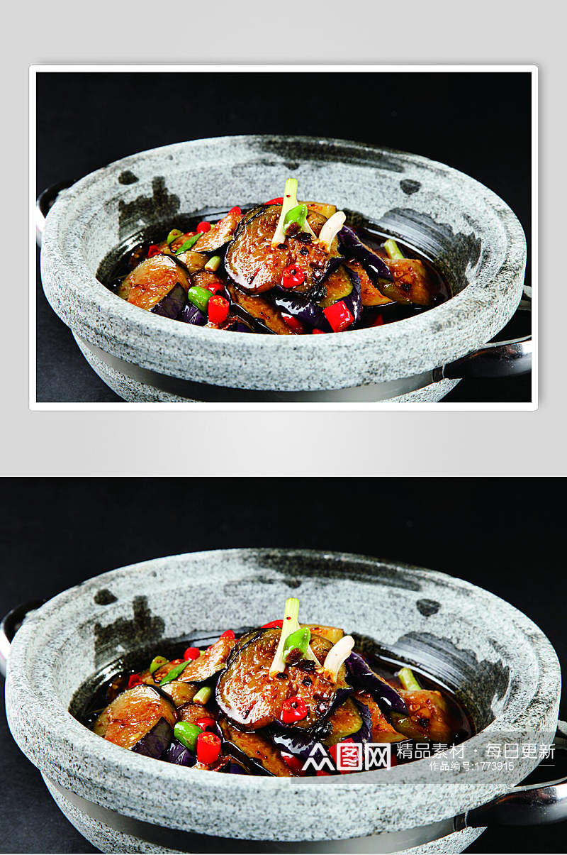 干锅鱼香茄子餐饮食品图片素材