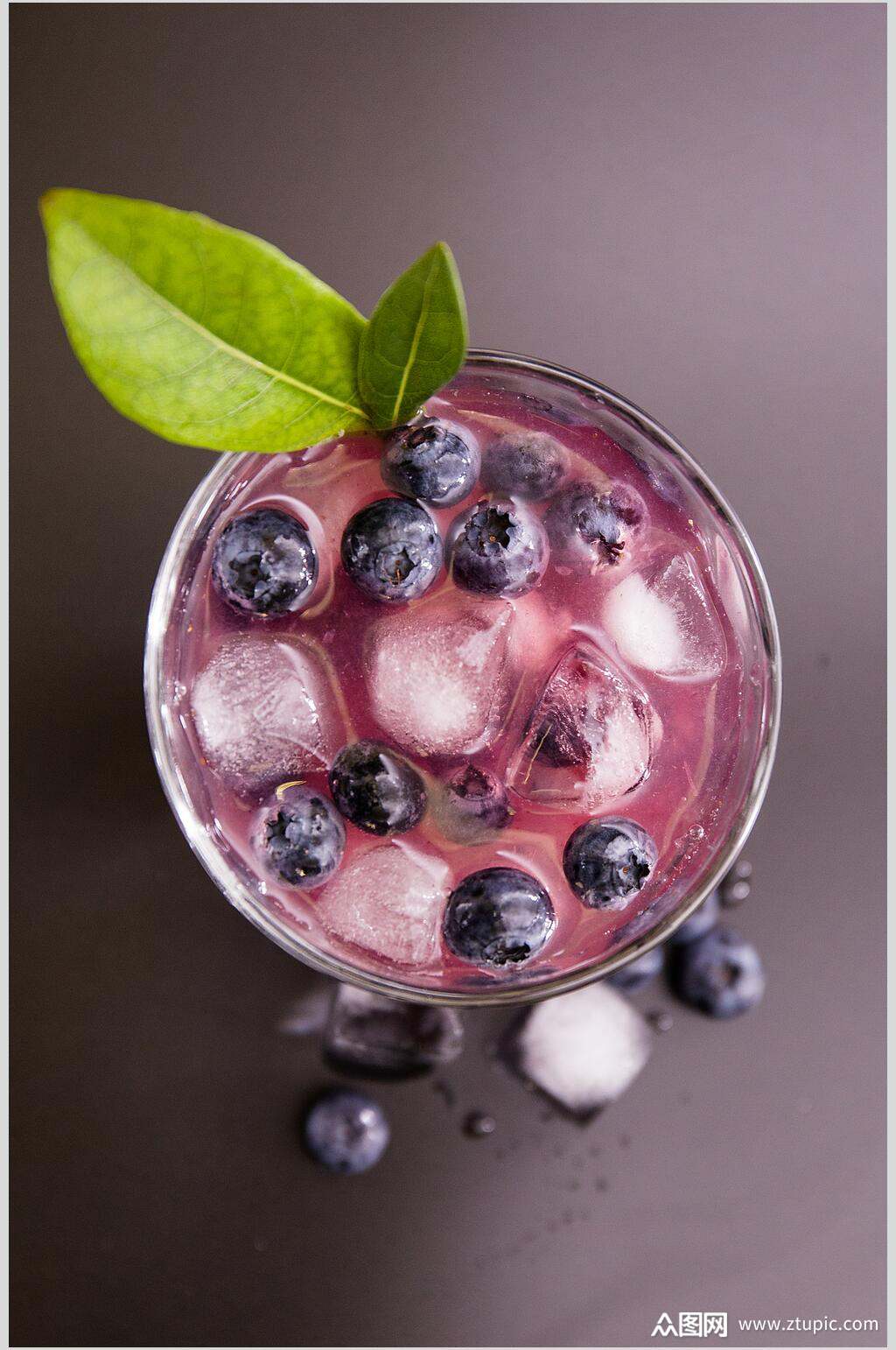 夏日蓝莓冰凉饮品饮料食品美食图片素材
