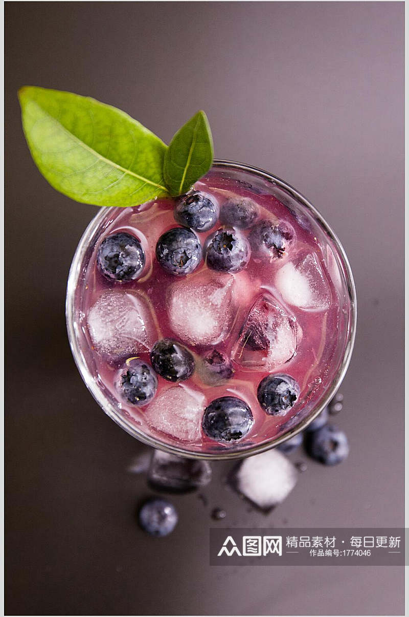 夏日蓝莓冰凉饮品饮料食品美食图片素材