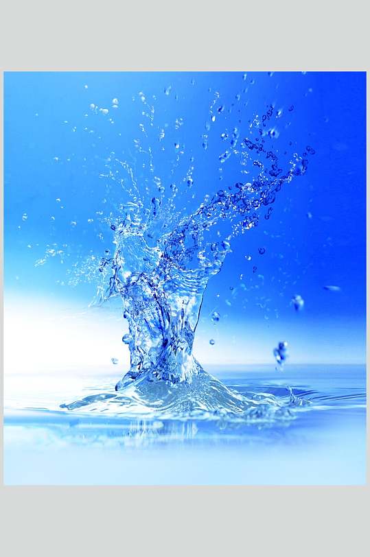 凉爽水波冰块图片