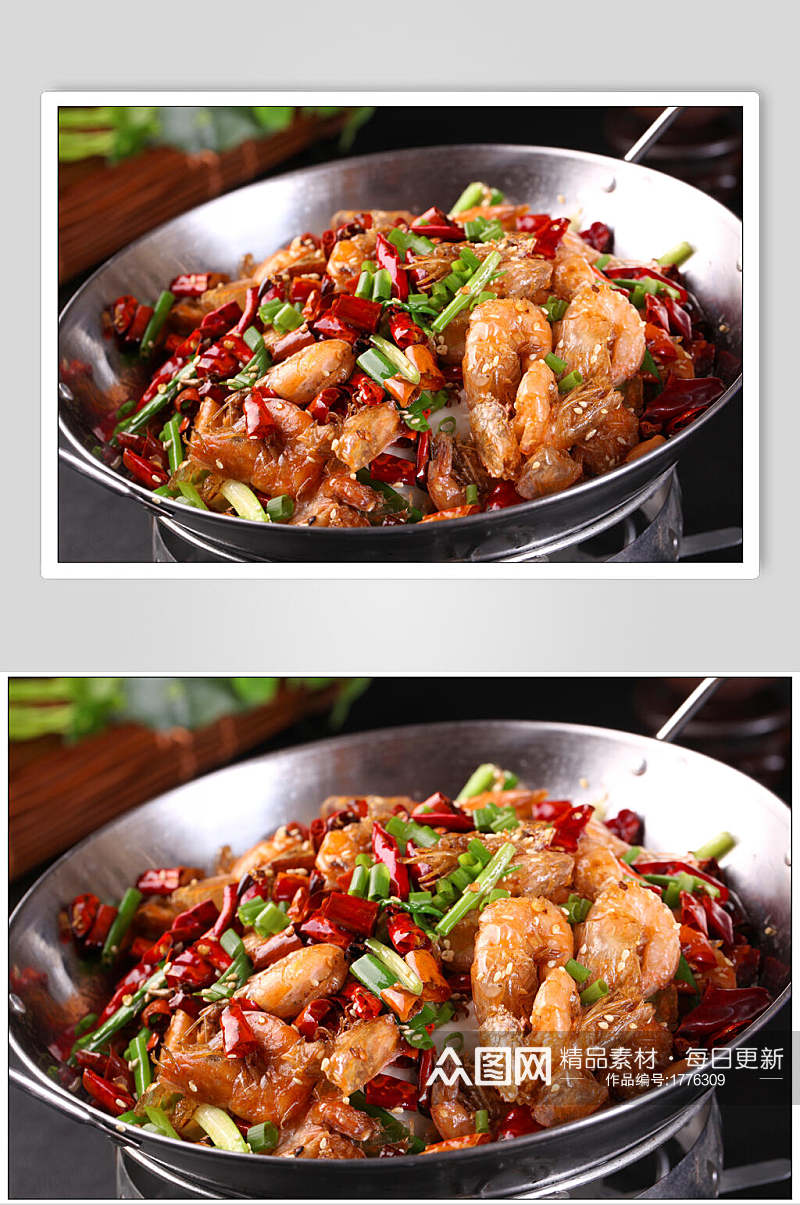 香辣虾菜品美食摄影图片素材