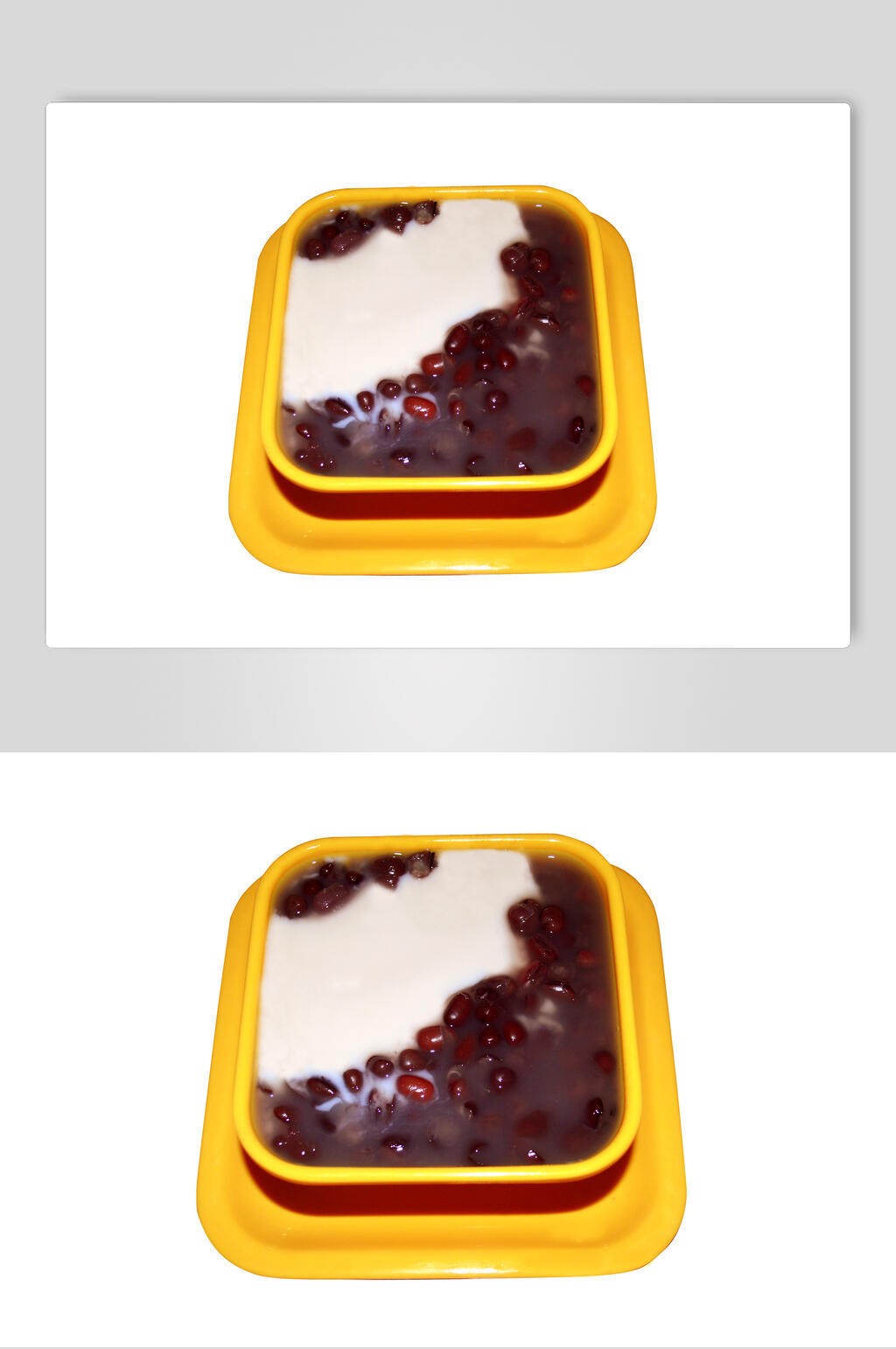 甜品红豆鲜奶美食摄影图片素材
