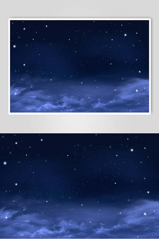 夜晚蓝色宇宙星空摄影图