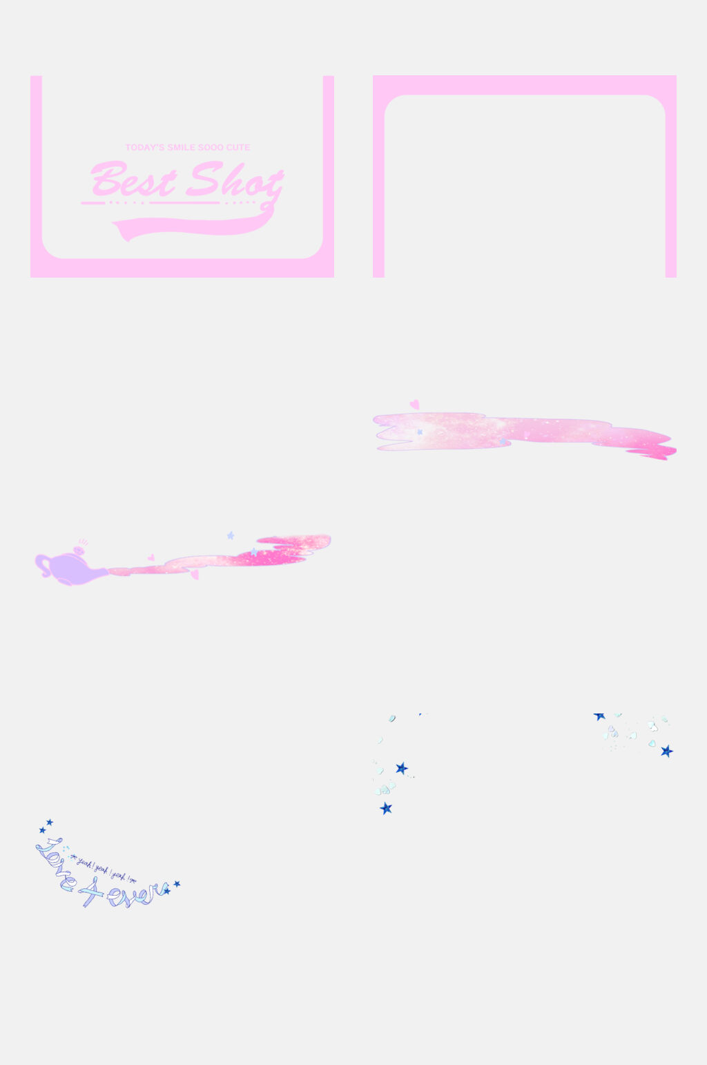 时尚卡通贴纸设计元素素材