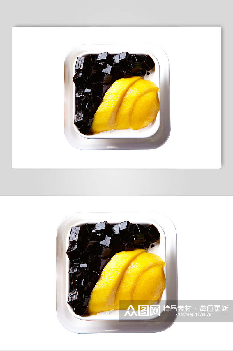 甜品芒果仙草摄影图片素材