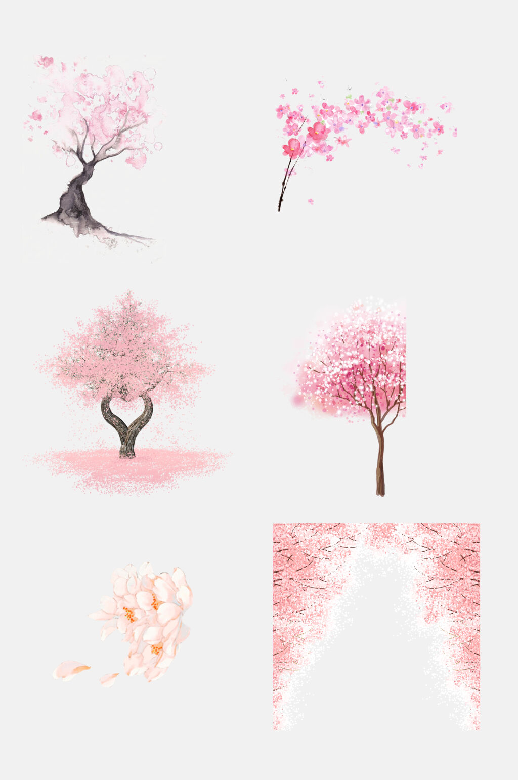 粉色浪漫樱花素材素材