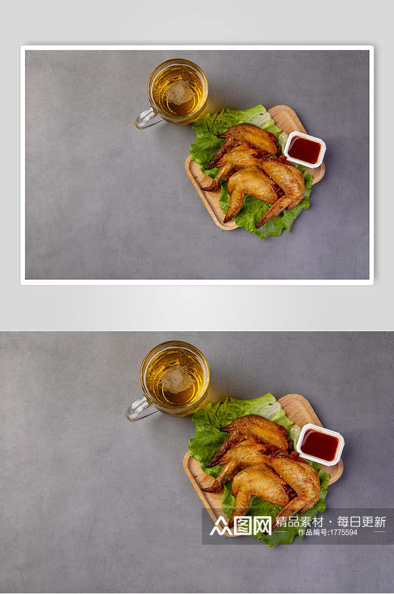 鸡翅烤翅套餐图片素材