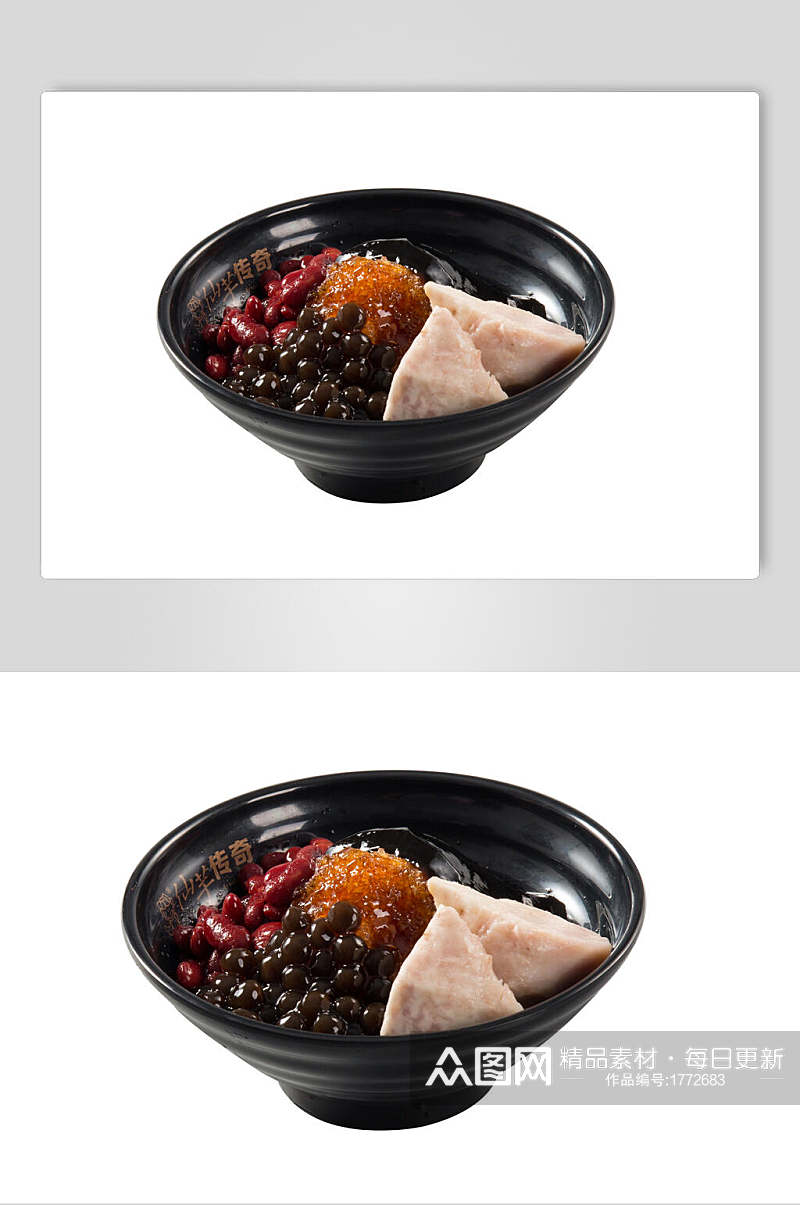 香芋红豆仙草号下午茶美食摄影图片素材