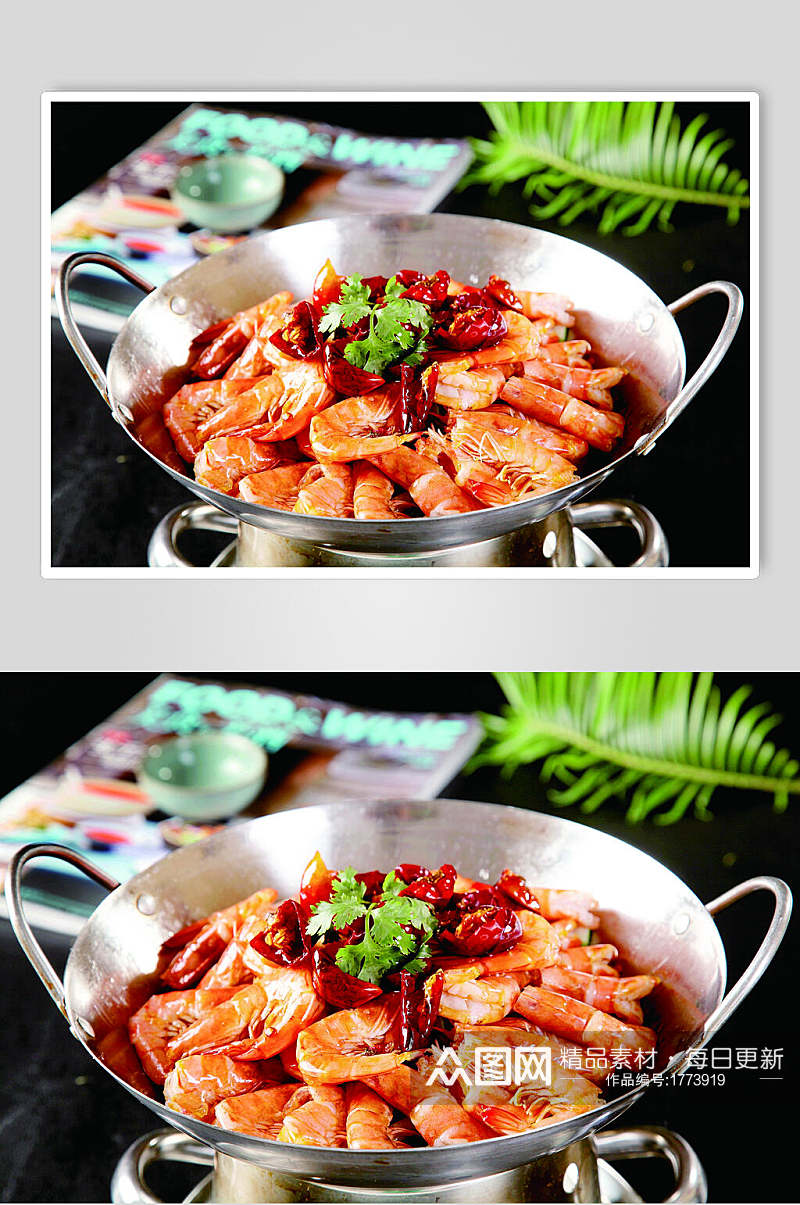 海鲜干锅香辣虾餐饮食品图片素材