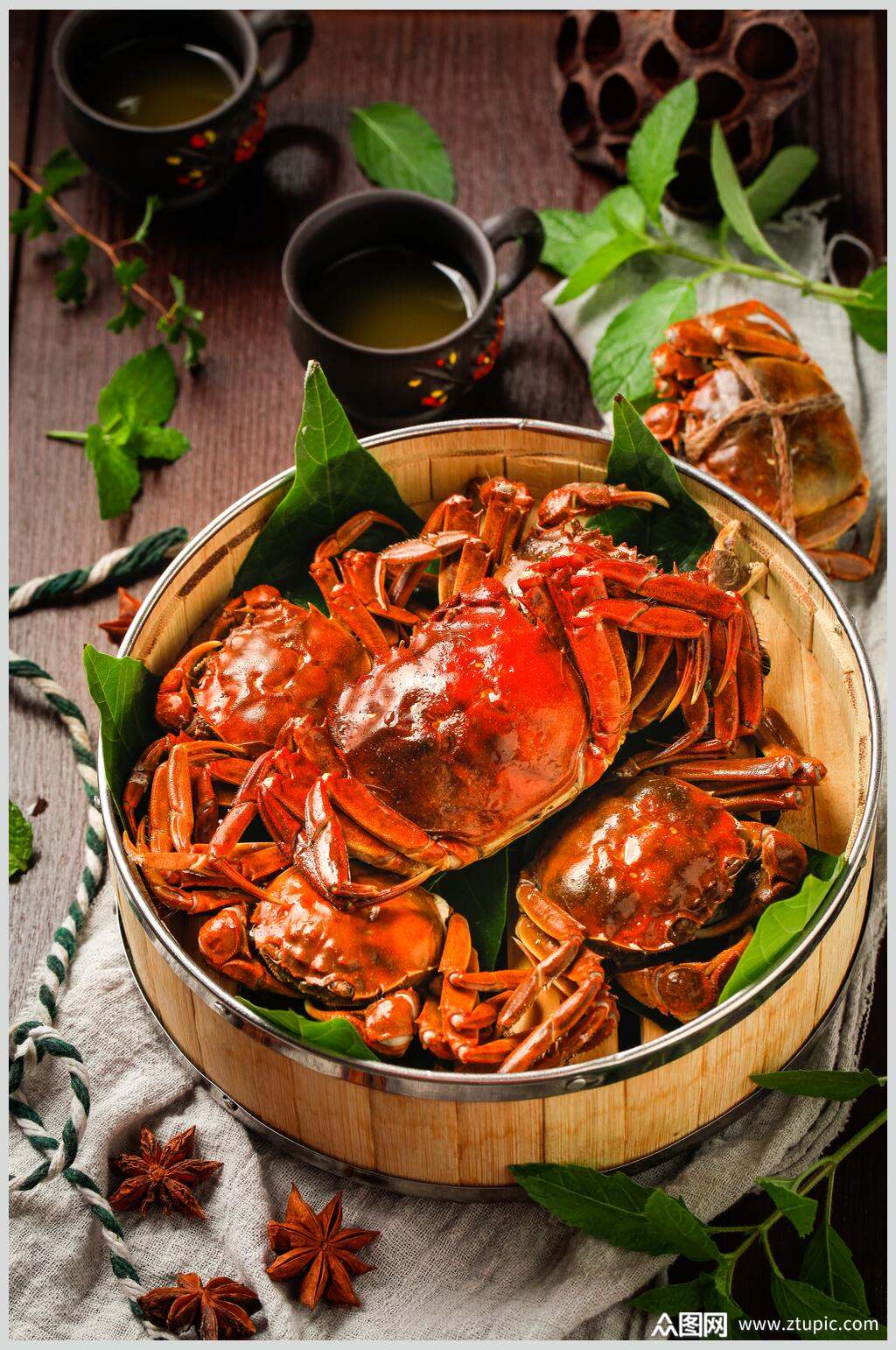 特色美味大闸蟹螃蟹摄影图片