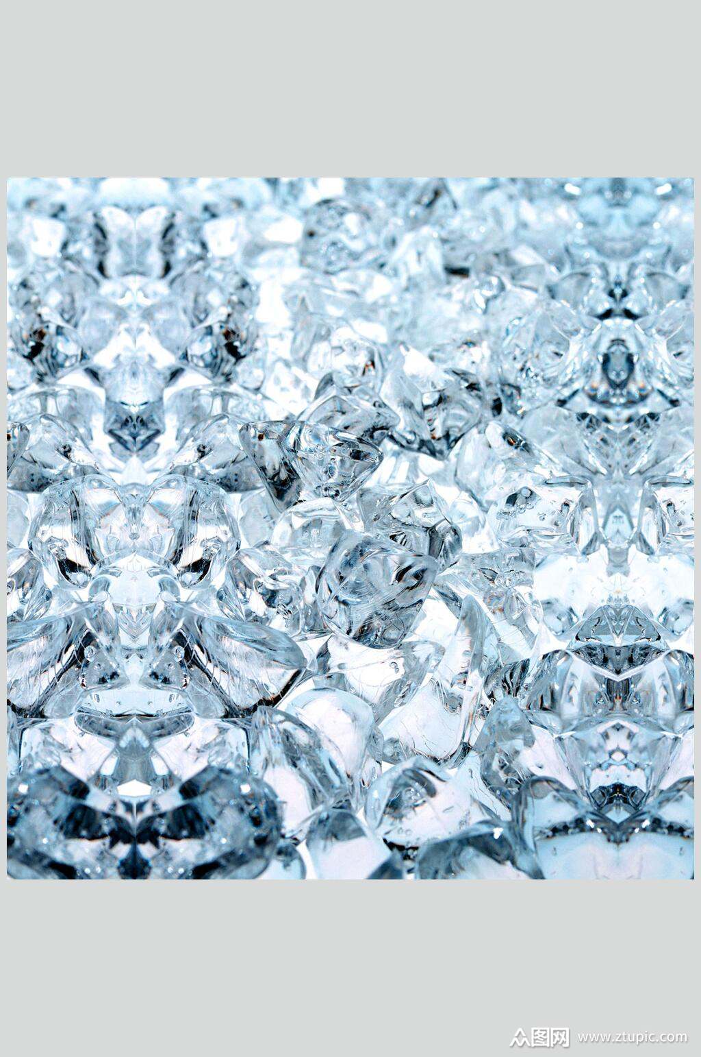 清新冰块摄影图片