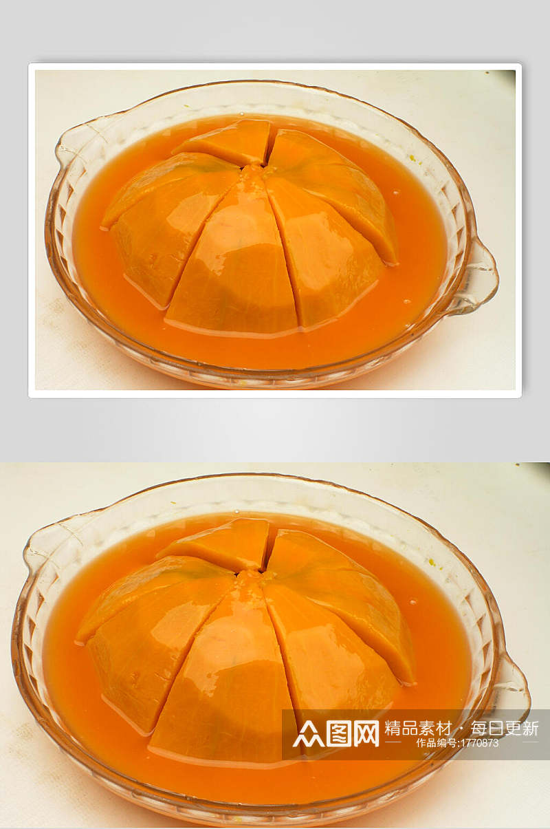 鲍汁南瓜焖百合美食高清图片素材