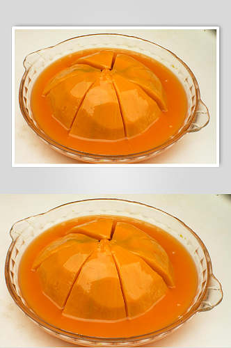 鲍汁南瓜焖百合美食高清图片