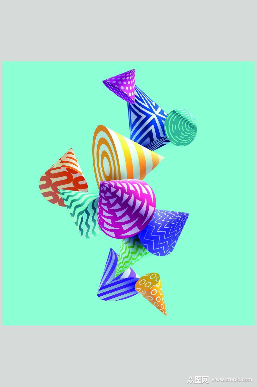 创意色彩形状元素素材模板下载-编号1786280-众图网