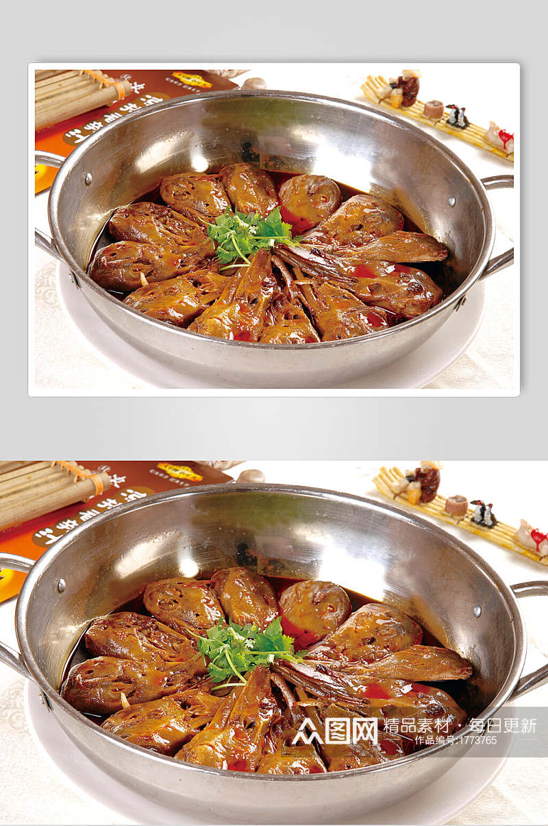 干锅鸭头食品高清图片素材