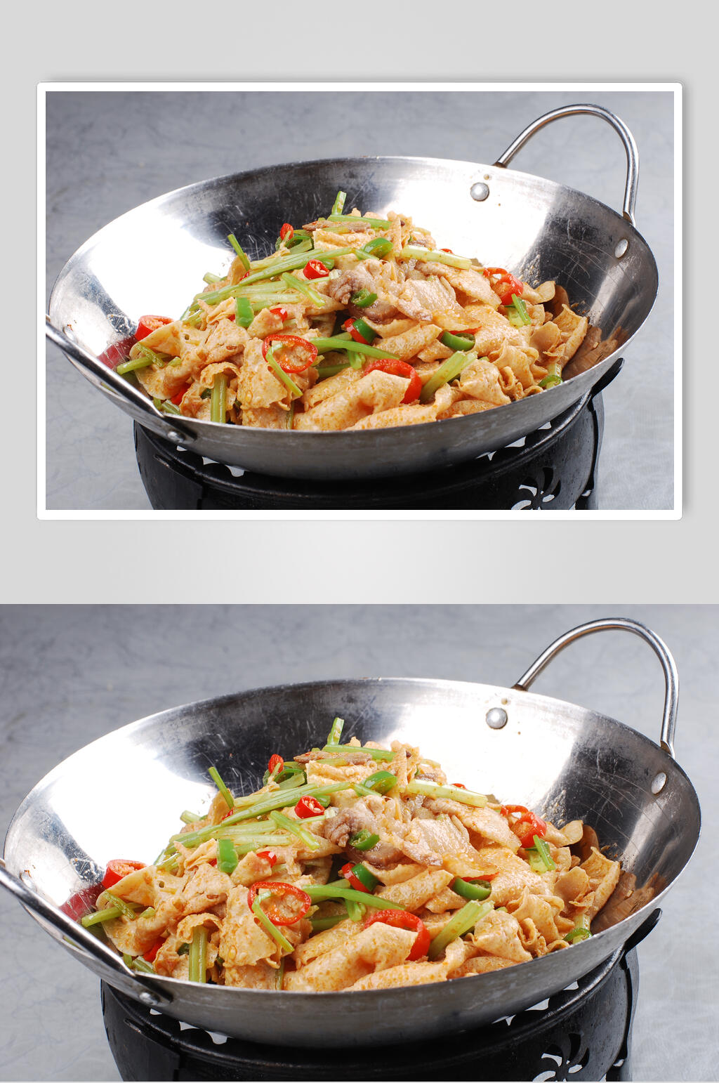干锅井冈山豆腐皮美食高清图片素材