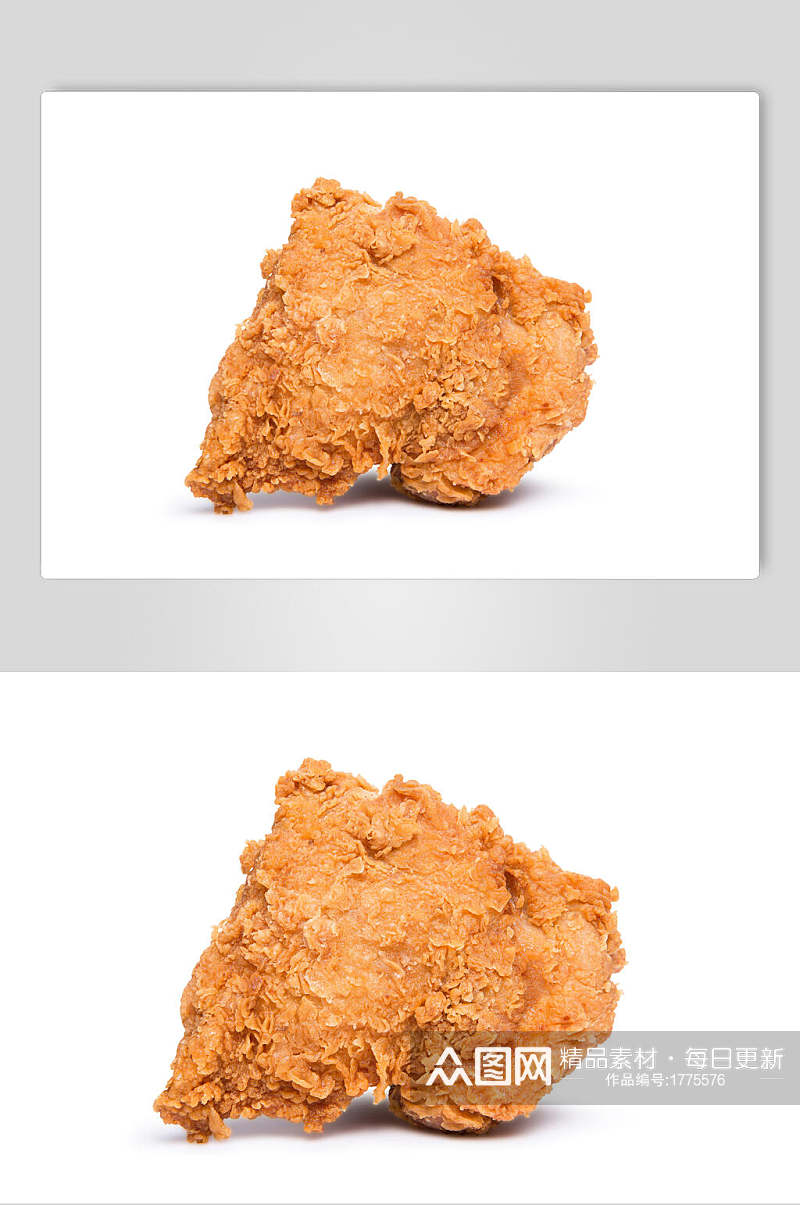 炸鸡烤鸡鸡排鸡肉白底图片素材