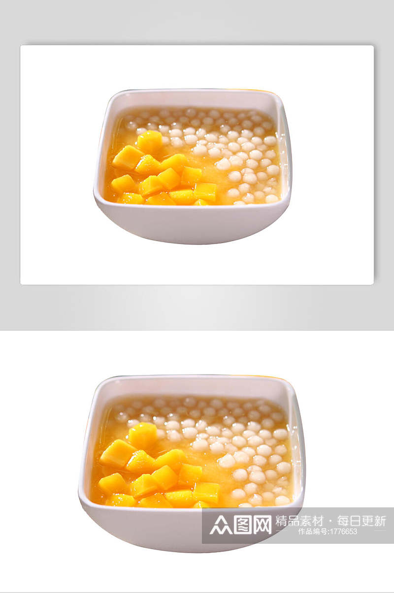 美味甜品芒果汤圆食品图片素材