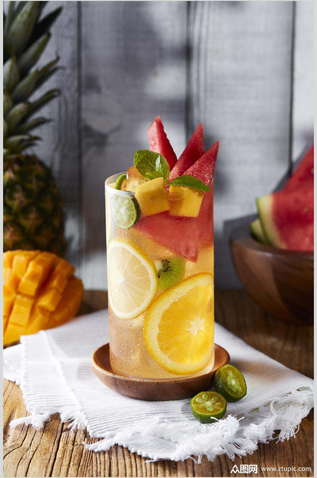 新鲜美味夏日冰凉饮品饮料图片