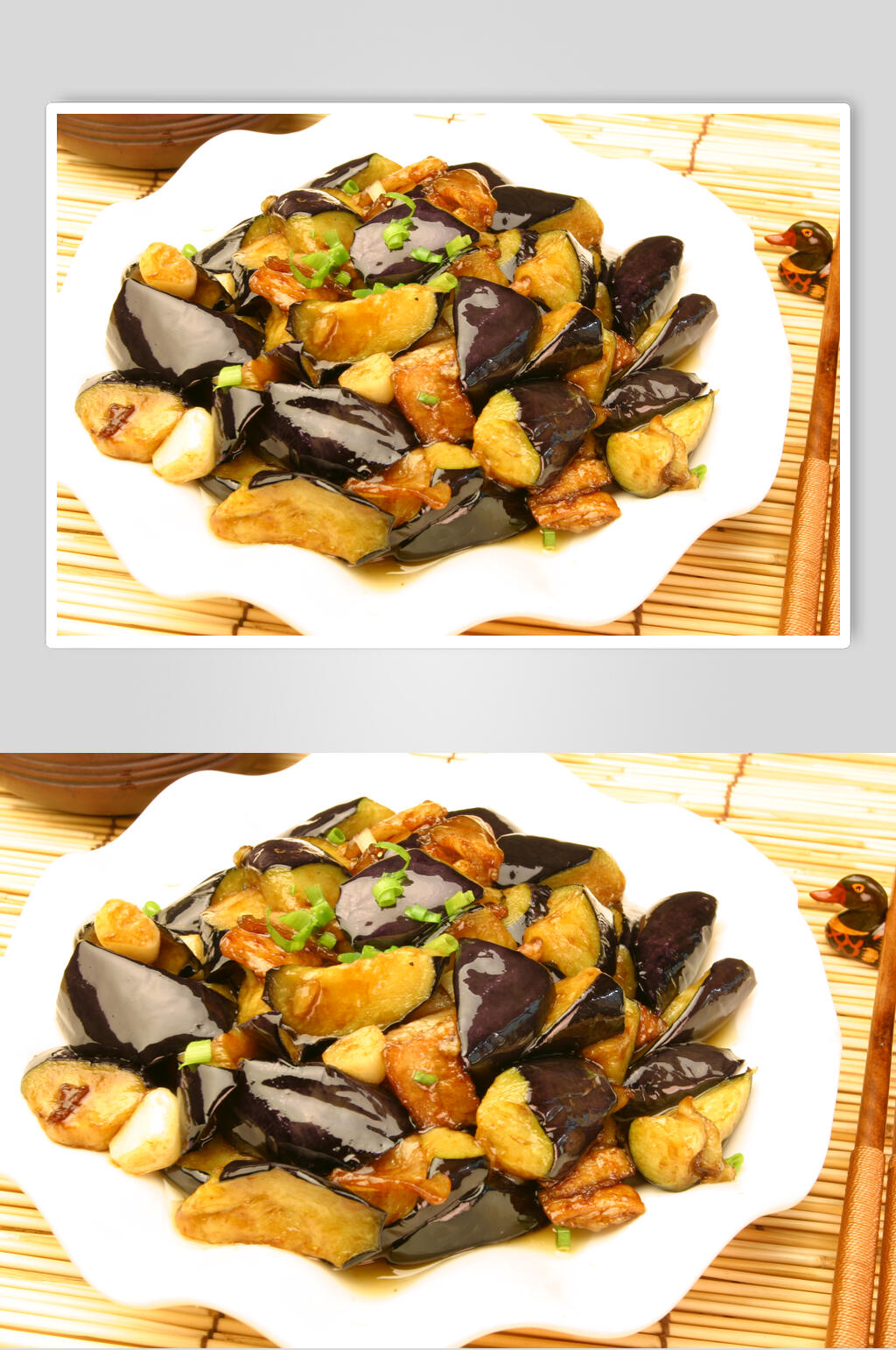 家常茄子美食高清图片素材
